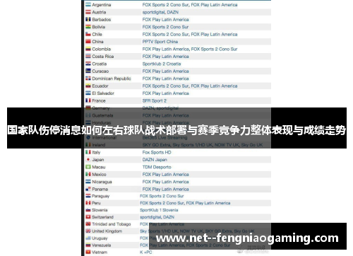 国家队伤停消息如何左右球队战术部署与赛季竞争力整体表现与成绩走势